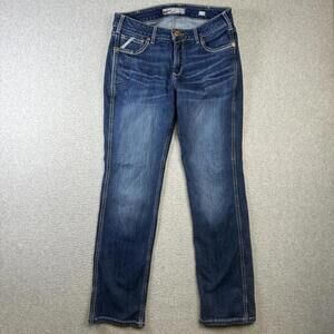 Ariat Rebar Women's Size 30 Blue Perfect Rise Straight Leg Jeans Atlanta
